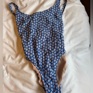 Madewell Blue Floral Swimsuit